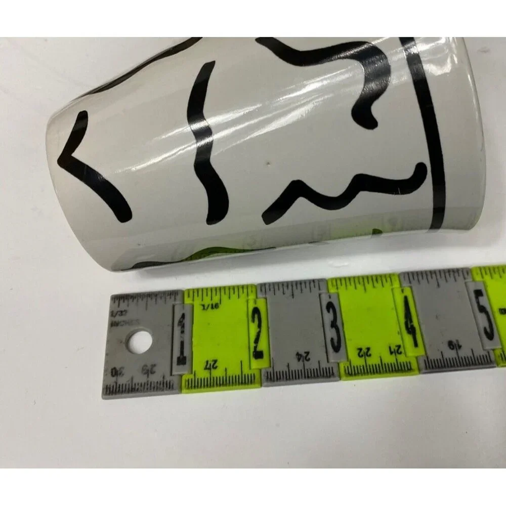 Pair Croix Du Sud Large Ceramic Mugs Coffee Cup B&W Sailboats Abstract Lot 2
